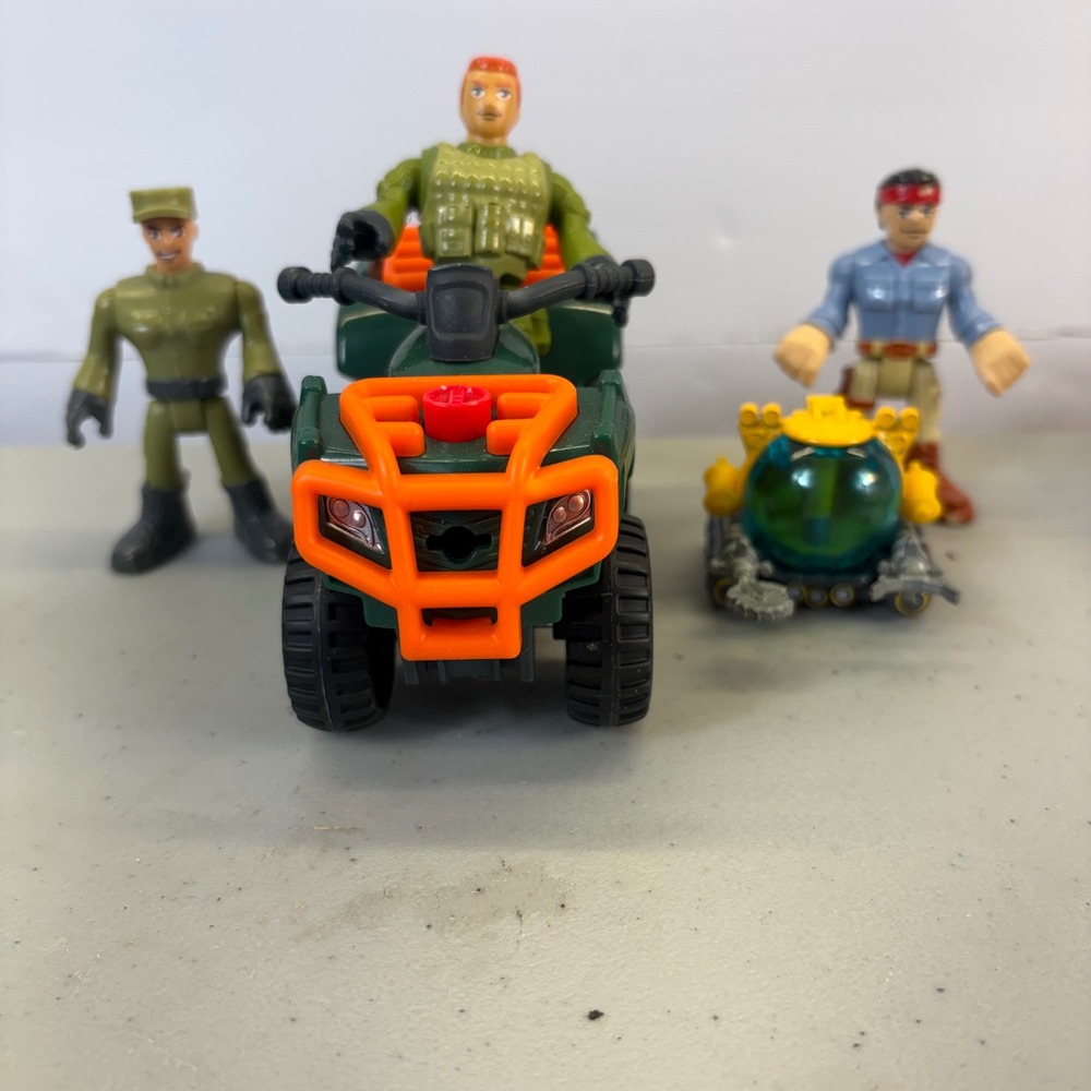 Imaginext Lot ATV Jurassic World Dr. Grant Driver ACU Matchbox Submarine Action